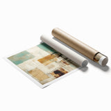 Abstract strokes wall art print showcasing vibrant, multicolored brush strokes on a textured background, ideal for modern home decor. Rolled and ready for framing.