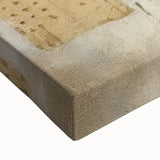 Close-up of a stretched canvas showcasing vibrant abstract strokes in bold colors, emphasizing texture and artistic detail, perfect for modern home decor.