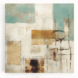 Vibrant abstract strokes wall art on stretched canvas showcasing dynamic colors and fluid designs, ideal for modern home decor, enhancing any living space.