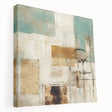 Abstract strokes wall art on stretched canvas, showcasing vibrant colors and dynamic patterns, perfect for modern decor in living spaces or offices.