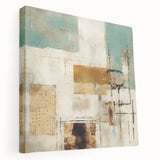 Abstract strokes wall art on stretched canvas, showcasing vibrant colors and dynamic patterns, perfect for modern decor in living spaces or offices.