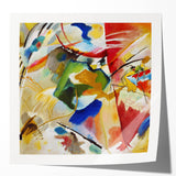 Abstract Modern Art: Dynamic Composition with Bold Colors