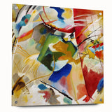 Abstract Modern Art: Dynamic Composition with Bold Colors