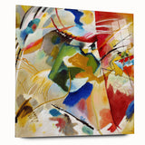 Abstract Modern Art: Dynamic Composition with Bold Colors