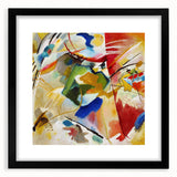 Abstract Modern Art: Dynamic Composition with Bold Colors