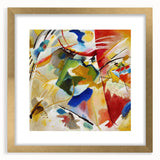 Abstract Modern Art: Dynamic Composition with Bold Colors