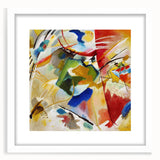 Abstract Modern Art: Dynamic Composition with Bold Colors