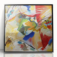 Abstract Modern Art: Dynamic Composition with Bold Colors