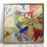 Abstract Modern Art: Dynamic Composition with Bold Colors