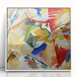 Abstract Modern Art: Dynamic Composition with Bold Colors