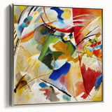 Abstract Modern Art: Dynamic Composition with Bold Colors