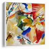 Abstract Modern Art: Dynamic Composition with Bold Colors