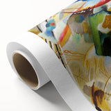 Abstract Modern Art: Dynamic Composition with Bold Colors