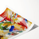 Abstract Modern Art: Dynamic Composition with Bold Colors