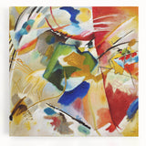 Abstract Modern Art: Dynamic Composition with Bold Colors