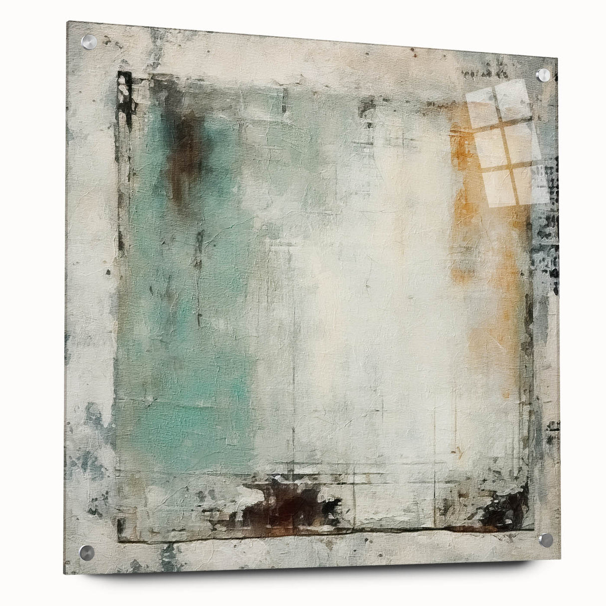 Abstract wall art design featuring vibrant strokes in bold colors, displayed in a sleek acrylic frame, showcasing a modern aesthetic perfect for contemporary decor.