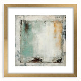 Abstract strokes wall art featuring elegant gold framing and a white mat, ideal for modern decor, showcasing contemporary design elements and vibrant colors.