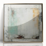 Framed abstract wall art featuring vibrant strokes in gold and deep blue, showcasing a modern design that enhances contemporary decor aesthetics.