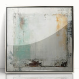 Framed wall art featuring abstract strokes in silver and gray colors, showcasing a modern design that enhances contemporary decor. Ideal for living spaces or offices.