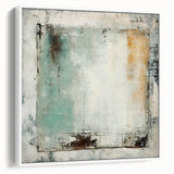 Framed canvas wall art featuring abstract strokes in soft, muted colors, showcasing an elegant design. Ideal for modern home decor, emphasizing minimalist aesthetics.