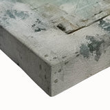 Close-up of a vibrant abstract strokes wall art design on stretched canvas, showcasing intricate brushwork and bold colors, perfect for modern home decor.