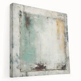 Stretched canvas wall art featuring abstract strokes in vibrant colors, showcasing a modern design perfect for contemporary decor. The side view highlights its sleek edges and texture, ideal for enhancing living spaces.