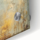 Close-up view of an abstract strokes wall art piece, showcasing vibrant acrylic colors and smooth glass texture, ideal for modern home decor.