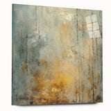 Abstract strokes wall art design displayed in a side view on acrylic glass, showcasing vibrant colors and modern aesthetics, perfect for contemporary home decor.