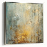 Framed canvas wall art showcasing abstract strokes in silver tones, set against a minimalistic background, perfect for modern home decor. Ideal for enhancing living spaces with contemporary style and elegance.