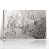 Modern Wall Art - Abstract Dining Room Scene by Paul Signac
