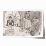 Modern Wall Art - Abstract Dining Room Scene by Paul Signac