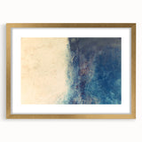 Abstract strokes wall art framed with a gold mat, showcasing vibrant colors and dynamic patterns, perfect for modern home decor. Ideal for enhancing living spaces.