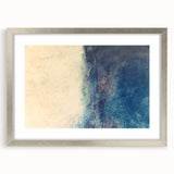 Abstract strokes wall art framed with a silver mat, showcasing vibrant colors and dynamic patterns, perfect for modern home decor and artistic expression.