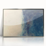 Framed acrylic wall art featuring abstract silver strokes on a sleek background, ideal for modern home decor, adding a touch of elegance to any room.