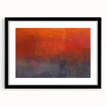 Abstract strokes wall art framed in black with a mat, showcasing vibrant colors and dynamic brushwork, perfect for modern home decor or office spaces.