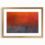 Abstract strokes wall art print framed in gold with a mat, showcasing vibrant colors and dynamic patterns, perfect for modern home decor.