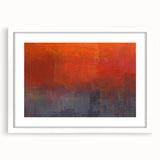 Abstract strokes wall art in a white frame with mat, showcasing vibrant colors and intricate designs, perfect for modern home decor. Ideal for living spaces.