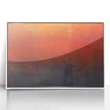 Framed abstract wall art featuring colorful strokes in vibrant hues of blue, pink, and yellow, set against a sleek white background, perfect for modern home decor.