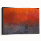 Framed abstract wall art featuring bold black strokes on a textured canvas, positioned at a side angle to showcase its depth and modern aesthetic. Perfect for contemporary home decor.