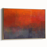 Framed canvas wall art showcasing abstract strokes in gold and neutral tones, set against a sleek black frame, perfect for modern home decor accents.