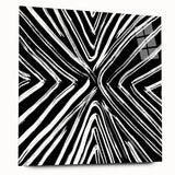 Abstract wall art design showcasing vibrant, colorful strokes on acrylic glass, elegantly displayed at an angle to highlight its sleek finish and modern aesthetic.