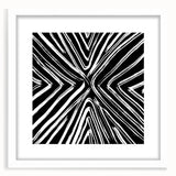 Abstract wall art featuring colorful strokes in a modern design, framed with a white mat, perfect for contemporary home decor and wall enhancement.