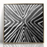 Framed abstract wall art featuring dynamic gold strokes on a rich black background, ideal for modern decor, enhancing living spaces with elegance.