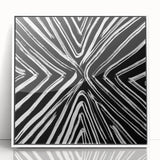 Framed wall art featuring abstract strokes in vibrant colors on a white background, showcasing a modern design ideal for home decor or office spaces.