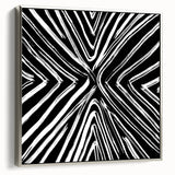 Framed wall art featuring abstract strokes in silver tones, showcasing a modern and elegant design. Ideal for contemporary home decor, adding sophistication to any space.
