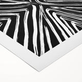 Abstract wall art on rolled canvas showcasing vibrant strokes in blue, orange, and yellow, perfect for modern home decor. Ideal for adding a pop of color to any room.