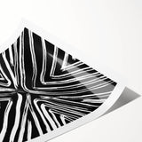 Abstract wall art print showcasing vibrant strokes in shades of blue, gold, and pink, rolled for easy shipping and display, perfect for modern home decor.