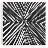 Abstract strokes wall art on stretched canvas showcasing vibrant colors of blue, pink, and gold, perfect for modern home decor, enhancing interior aesthetics.