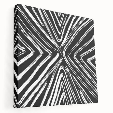 Abstract strokes wall art on stretched canvas, showcasing vibrant colors and dynamic designs, perfect for modern home decor or gallery display.