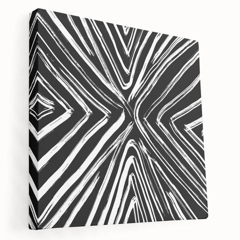 Abstract strokes wall art on stretched canvas, showcasing vibrant colors and dynamic designs, perfect for modern home decor or gallery display.
